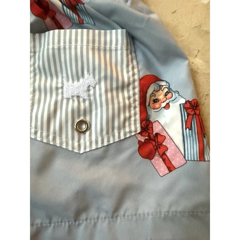 Sal & Pimenta Light Blue Santa Swim Shorts 18 Mo Boutique Summer‎ Toddler NWT